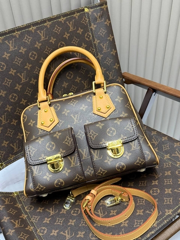 Louis Vuitton сумка женские канва натуральная кожа коричневые люкс 577872SX