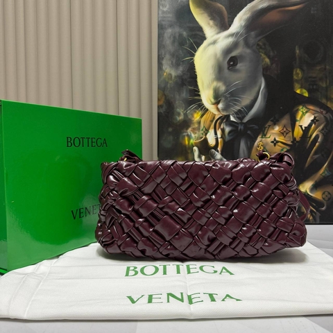 Bottega Veneta сумка женские натуральная кожа бордовые люкс 735565MU
