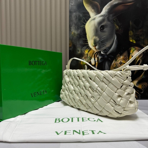 Bottega Veneta сумка женские натуральная кожа белые люкс 466511OR