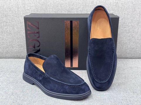Ermenegildo Zegna лоферы мужские натуральная замша весенние / осенние синие люкс 876845LC
