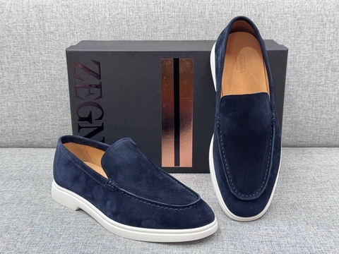 Ermenegildo Zegna лоферы мужские натуральная замша весенние / осенние синие люкс 314371OZ
