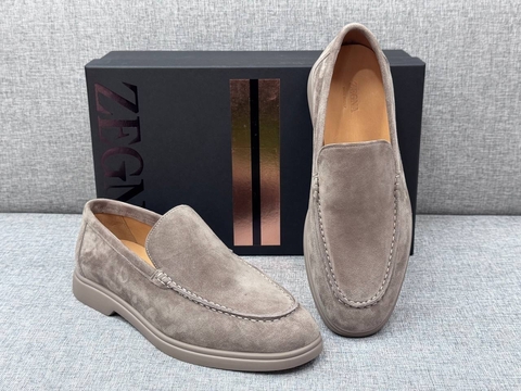 Ermenegildo Zegna лоферы мужские натуральная замша весенние / осенние бежевые люкс 193978KP
