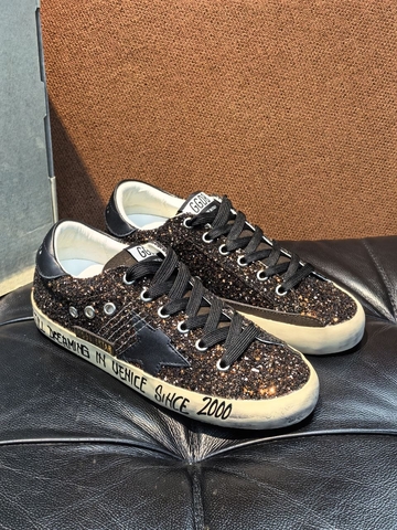Golden Goose кроссовки женские кристаллы натуральная кожа весенние / осенние коричневые премиум 986353HI