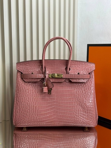 Hermes Birkin сумка женские натуральная кожа розовые люкс 648915RC