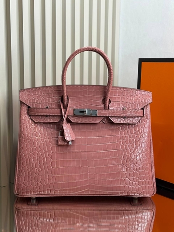 Hermes сумка женские натуральная кожа розовые люкс 506609KY
