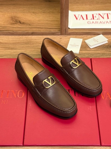 Valentino лоферы мужские натуральная кожа летние весенние / осенние оранжевые премиум 135882OH
