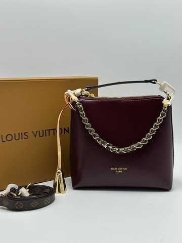 Louis Vuitton сумка женские натуральная кожа коричневые бордовые люкс 773297QP