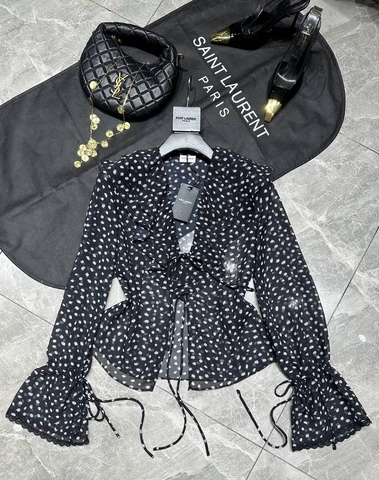 Yves Saint Laurent блузка женские черные премиум 224979GU