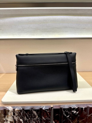 Loro Piana Extra Pouch L29 клатч мужские натуральная кожа черные премиум 309275RX