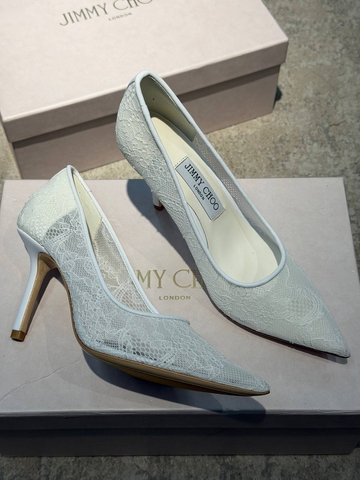 Jimmy Choo туфли женские натуральная кожа текстиль летние весенние / осенние голубые премиум 978554NY