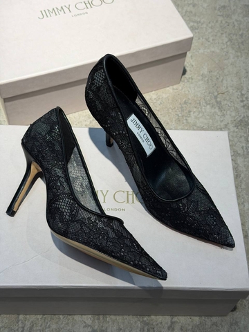 Jimmy Choo туфли женские натуральная кожа текстиль летние весенние / осенние черные премиум 269937SV