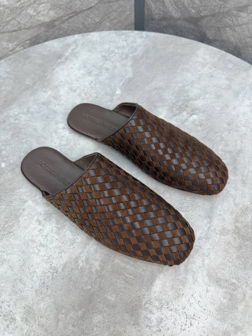 Bottega Veneta мюли мужские натуральная кожа натуральная замша летние весенние / осенние коричневые премиум 809754QD