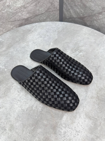 Bottega Veneta мюли мужские натуральная кожа натуральная замша летние весенние / осенние черные премиум 634786ST