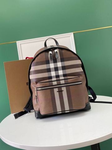 Burberry рюкзак мужские канва натуральная кожа коричневые премиум 795878DA