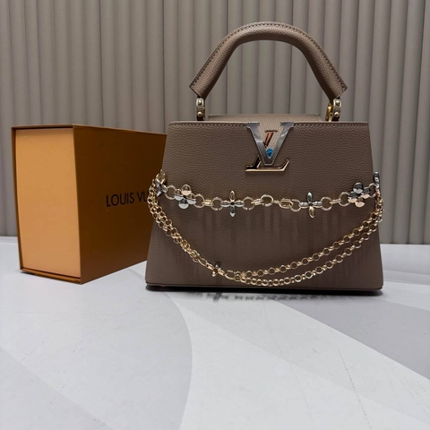 Louis Vuitton сумка женские натуральная кожа коричневые люкс 482446DH