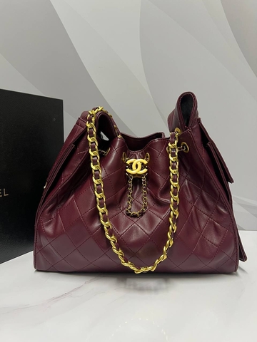 Chanel сумка женские натуральная кожа бордовые люкс 306409UJ