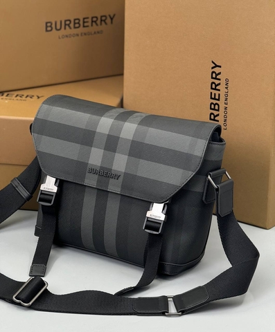 Burberry сумка мужские канва натуральная кожа серые премиум 576793TT