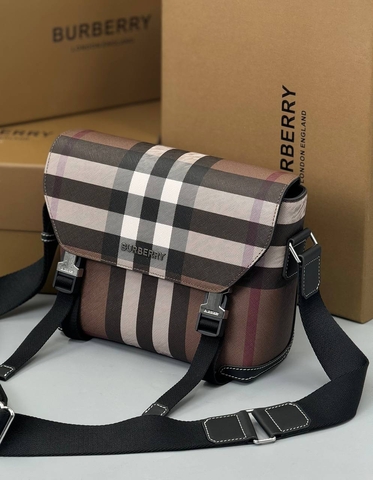 Burberry сумка мужские канва натуральная кожа коричневые премиум 110114EY