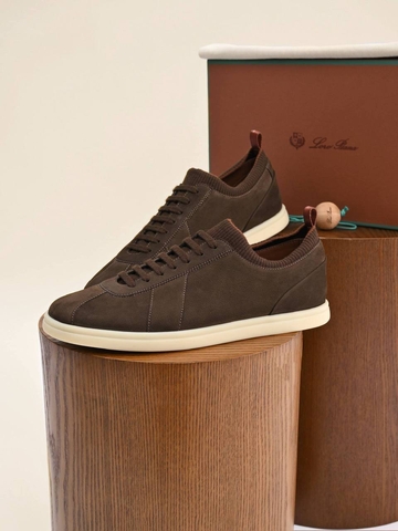 Loro Piana кроссовки мужские нубук весенние / осенние коричневые премиум 510298BL