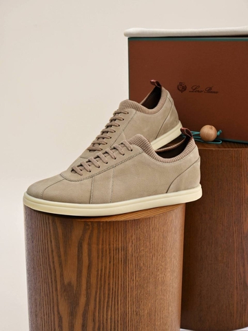 Loro Piana кроссовки мужские нубук весенние / осенние бежевые премиум 955142TR