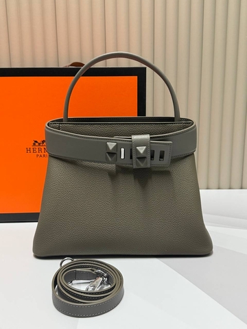 Hermes сумка женские натуральная кожа серые люкс 502747TO