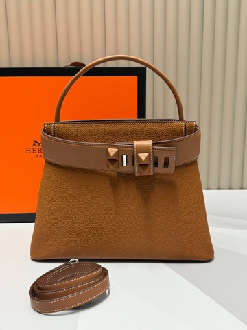 Hermes сумка женские натуральная кожа оранжевые люкс 960123NX