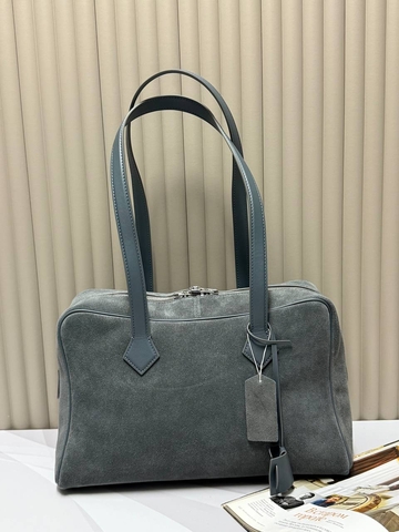 Hermes сумка женские натуральная замша голубые люкс 848729MM
