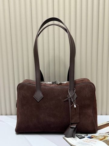 Hermes сумка женские натуральная замша коричневые люкс 592125KE
