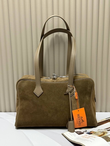 Hermes сумка женские натуральная замша зеленые люкс 604362LO