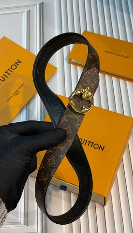 Louis Vuitton Flowergram ремень женские канва натуральная кожа коричневые черные премиум 560915GU