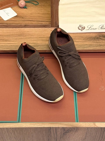 Loro Piana кроссовки мужские текстиль весенние / осенние коричневые премиум 393315GA