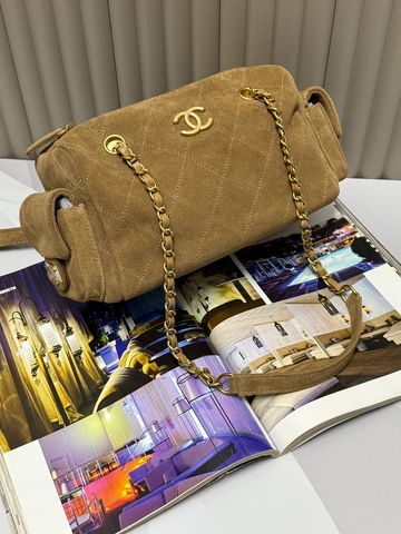 Chanel сумка женские натуральная замша желтые люкс 958735SQ