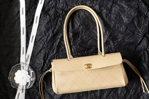 Chanel сумка женские натуральная кожа бежевые премиум 372228UZ
