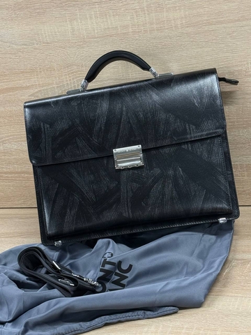 Montblanc портфель мужские натуральная кожа черные премиум 757627SO