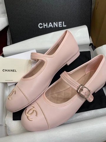 Chanel балетки женские натуральная кожа летние весенние / осенние розовые премиум 945737XR