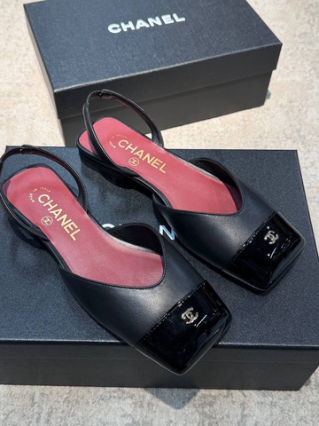 Chanel балетки женские натуральная кожа летние весенние / осенние черные премиум 395830OV