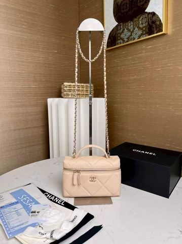Chanel сумка женские натуральная кожа бежевые премиум 386444EB