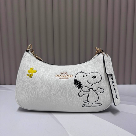 Coach сумка женские канва натуральная кожа белые люкс 699694LN