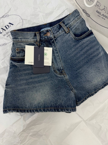 Prada шорты женские синие премиум 872259NF