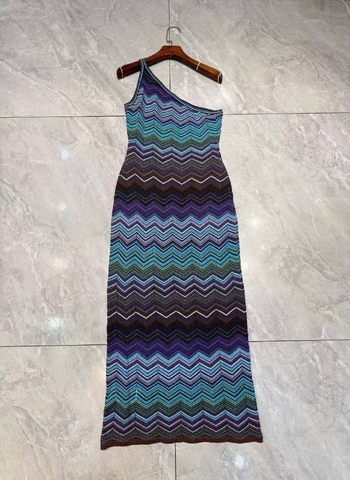 Missoni платье женские синие микс премиум 334305HO