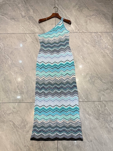 Missoni платье женские голубые микс премиум 676113BB