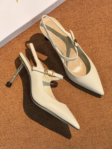 Dior туфли женские натуральная кожа летние весенние / осенние бежевые премиум 700102UT