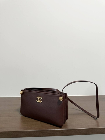 Chanel сумка женские натуральная кожа бордовые люкс 292573YW