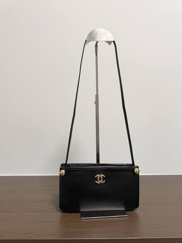 Chanel сумка женские натуральная кожа черные люкс 539193XB