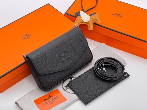 Hermes сумка женские натуральная кожа черные люкс 462465ZD