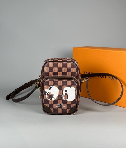 Louis Vuitton сумка мужские канва натуральная кожа коричневые премиум 634644QC