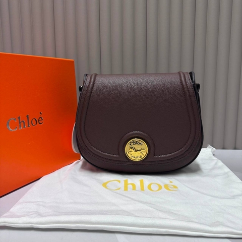 Chloe сумка женские натуральная кожа коричневые люкс 289823BD