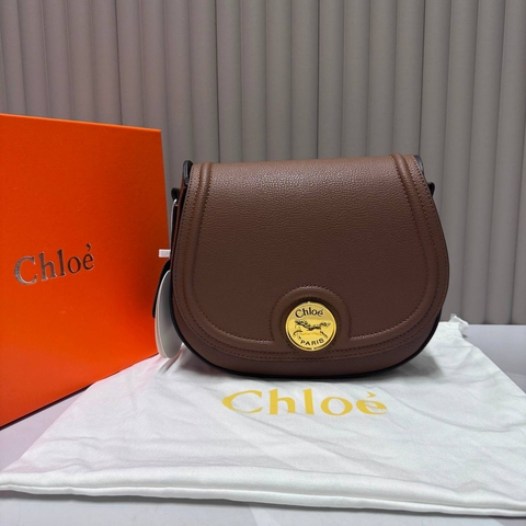 Chloe сумка женские натуральная кожа коричневые люкс 785252KY