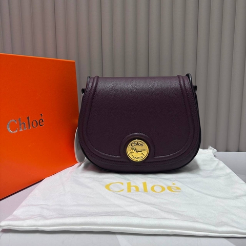 Chloe сумка женские натуральная кожа фиолетовые люкс 401933MJ