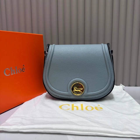 Chloe сумка женские натуральная кожа голубые люкс 509808ID